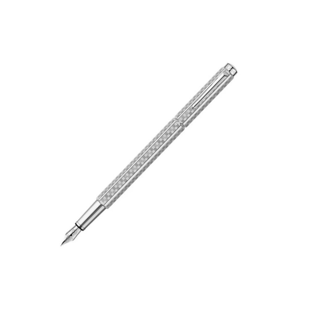 Ecridor Damier fountain pen with case - Caran d'Ache - Platinum M