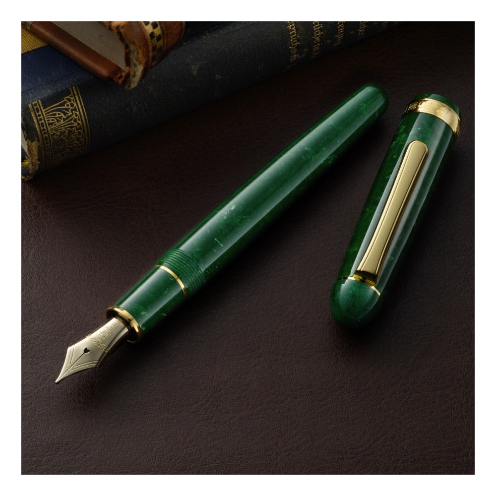 Pióro wieczne 3776 Celluloid - Platinum - Jade M