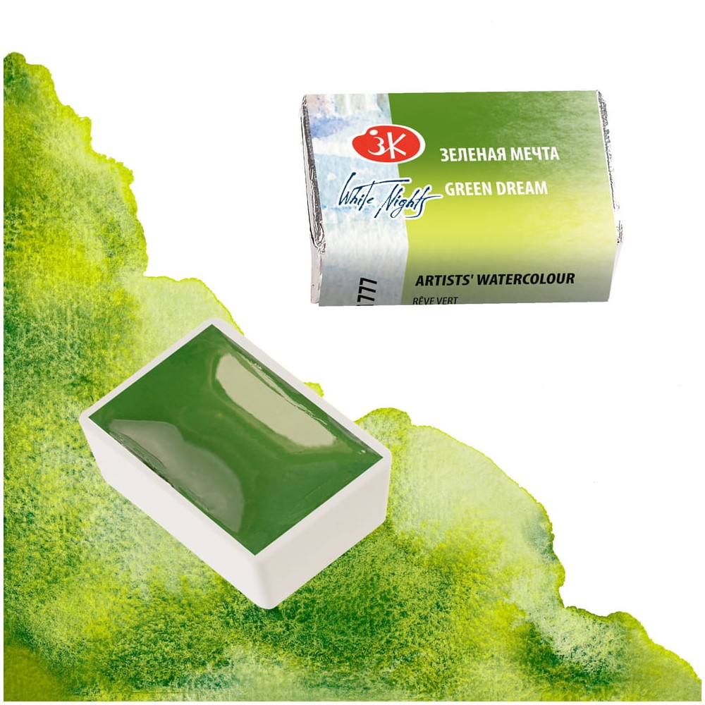 Farba akwarelowa Białe Noce - St. Petersburg - Green Dream kostka