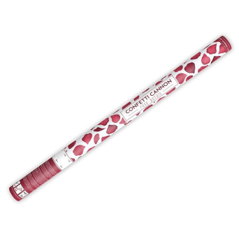 Confetti cannon - rose petals, deep red, 80 cm