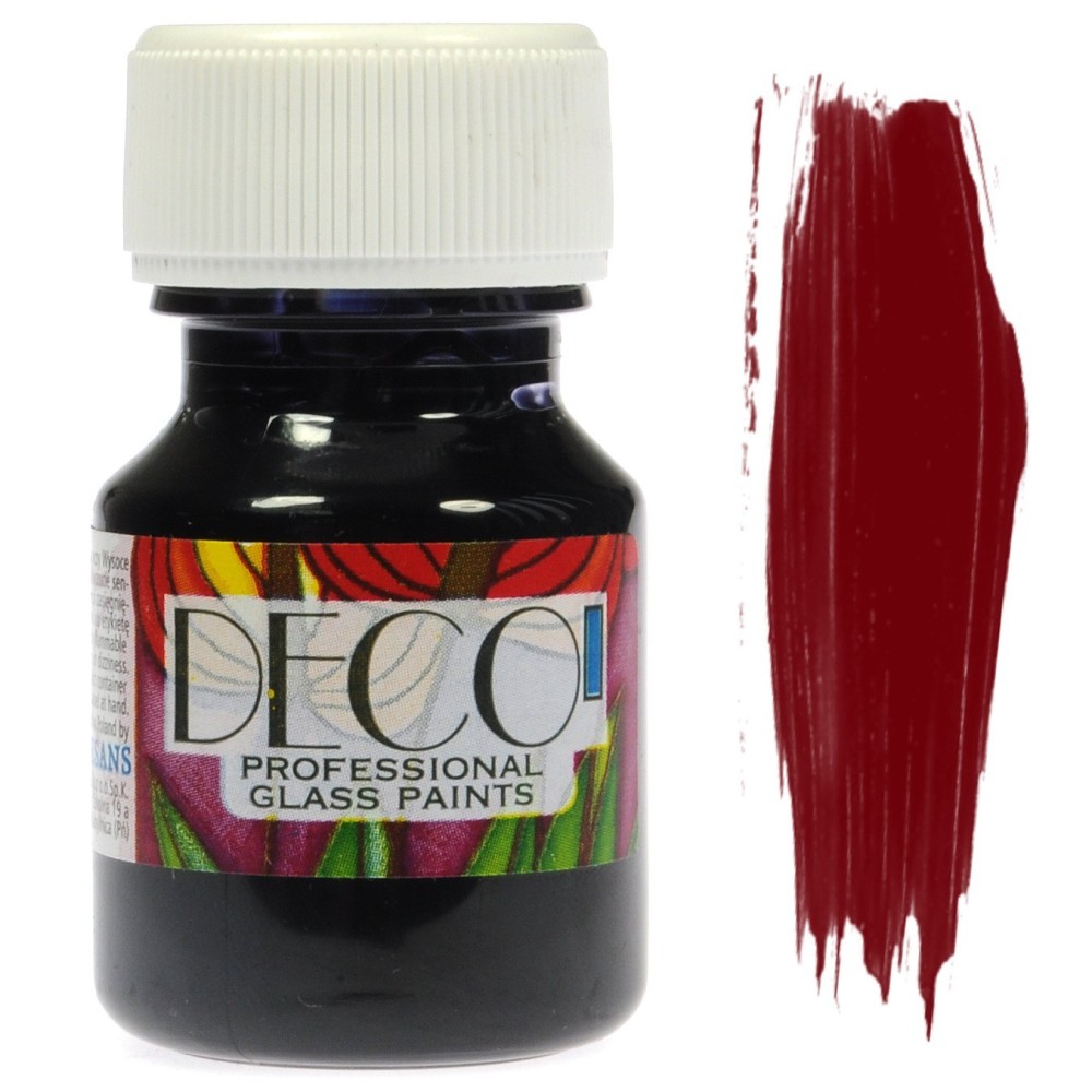 Glass Paint Deco - Renesans - bordeaux, 30 ml