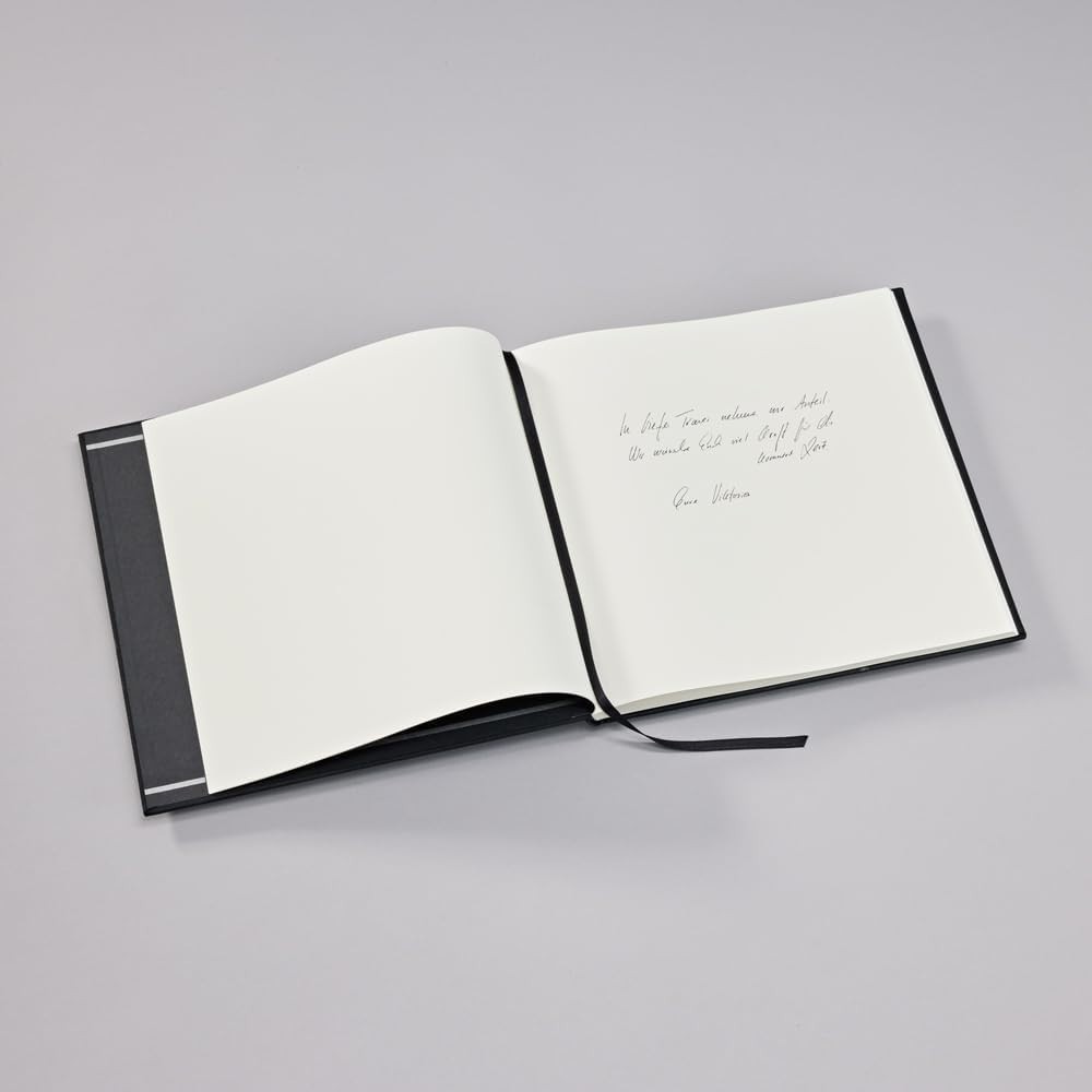 Condolence Book Heritage Line - Semikolon - Black
