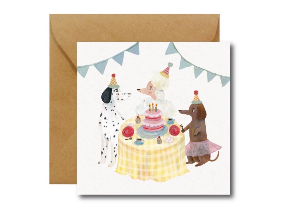 Greeting card - Hi Little - Doggy Birthday 14,5 x 14,5 cm