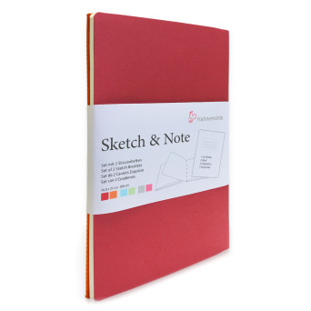 Zestaw notesów A5 - Hahnemühle - Red Bundle 125 g/m2 2 szt.