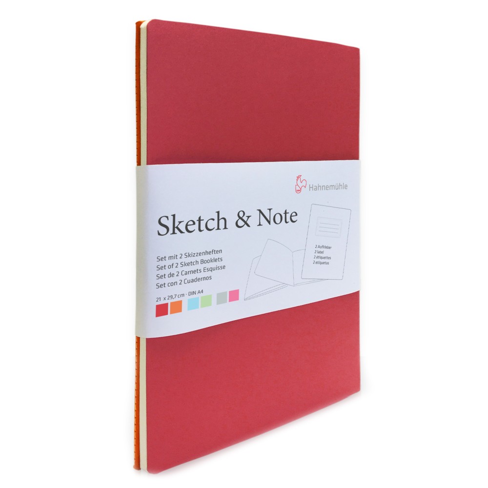 Zestaw notesów A4 - Hahnemühle - Red Bundle 125 g/m2 2 szt.