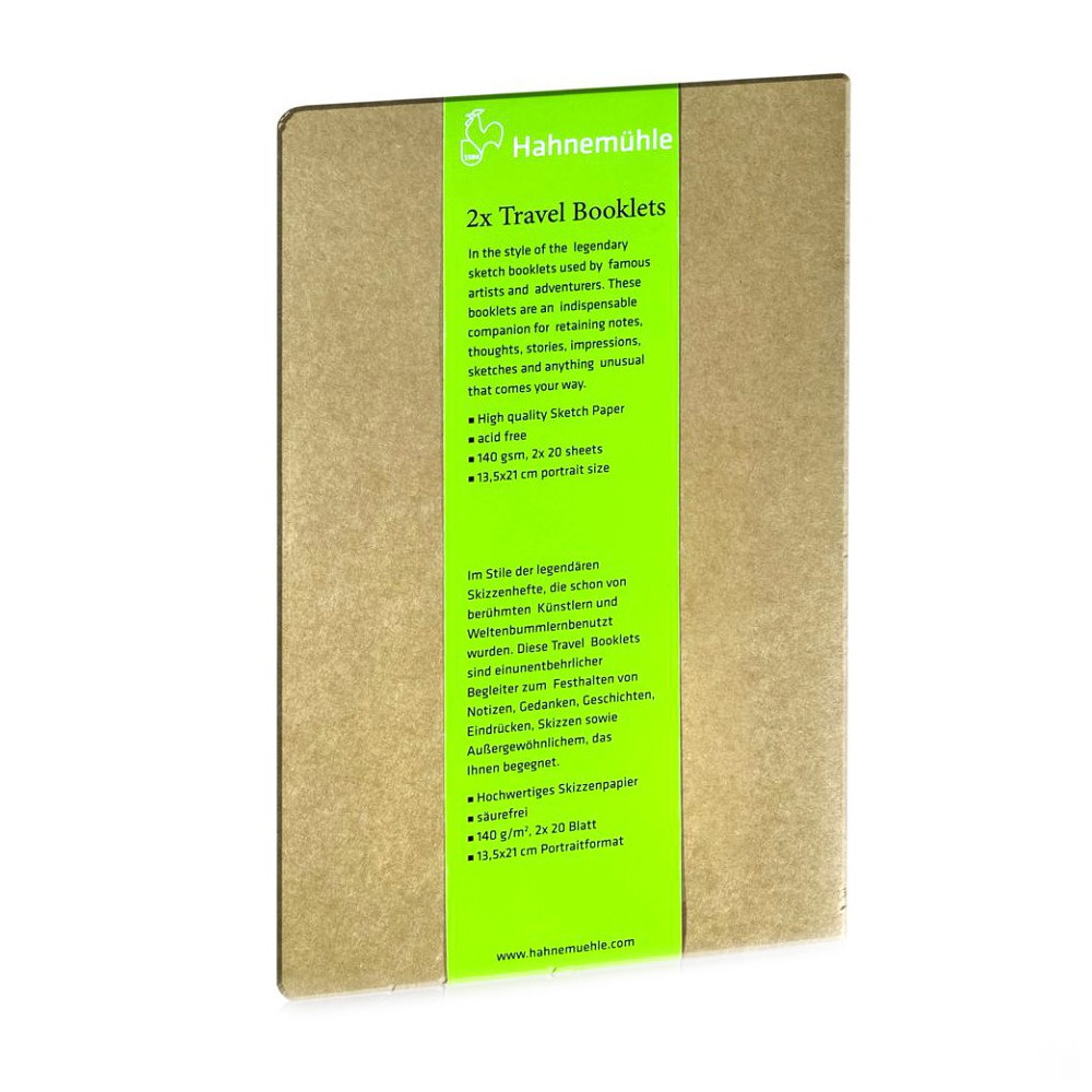 Set of Travel Booklets 13,5 x 21 cm - Hahnemühle - 140 g/m2 2 pcs