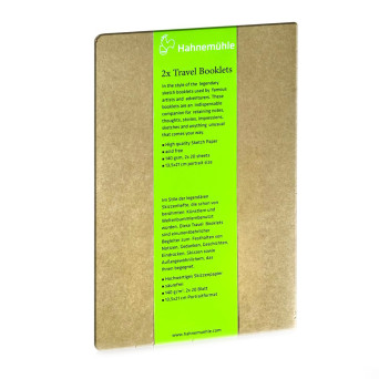 Set of Travel Booklets 13,5 x 21 cm - Hahnemühle - 140 g/m2 2 pcs