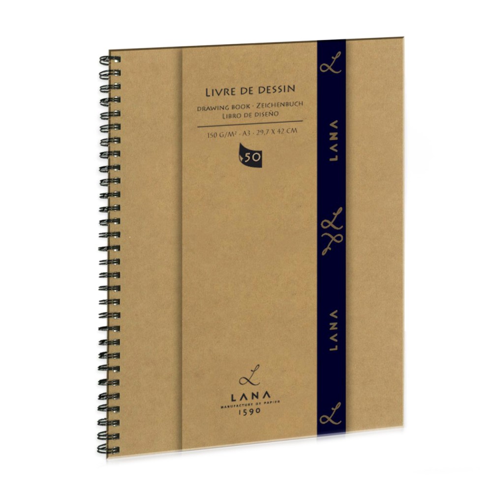 Szkicownik na spirali Livre de Dessin A3 - Lana - 150 g/m2