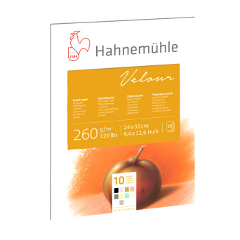 Blok do pasteli Velour Pad 24 x 32 cm - Hahnemühle - Colored 260 g/m2 10 ark.
