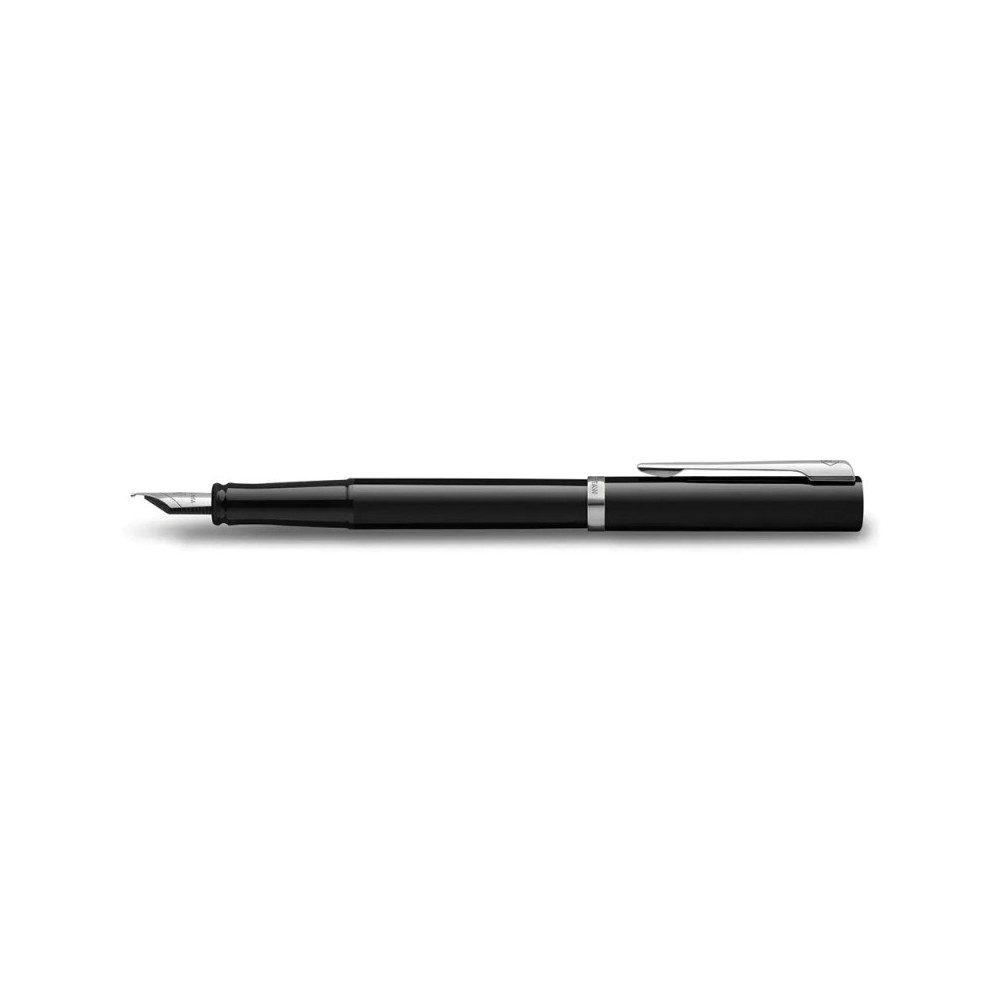 Fountain pen Impression with box - Waterman - Black Silver Trim F