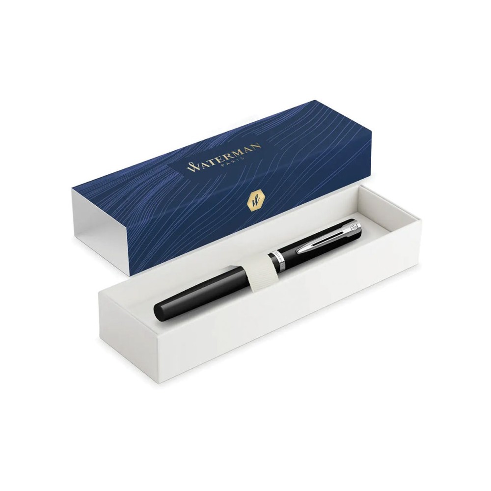 Pióro wieczne Impression - Waterman - Black Silver Trim F