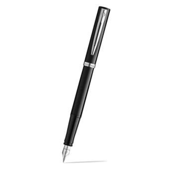 Fountain pen Impression with box - Waterman - Black Silver Trim M