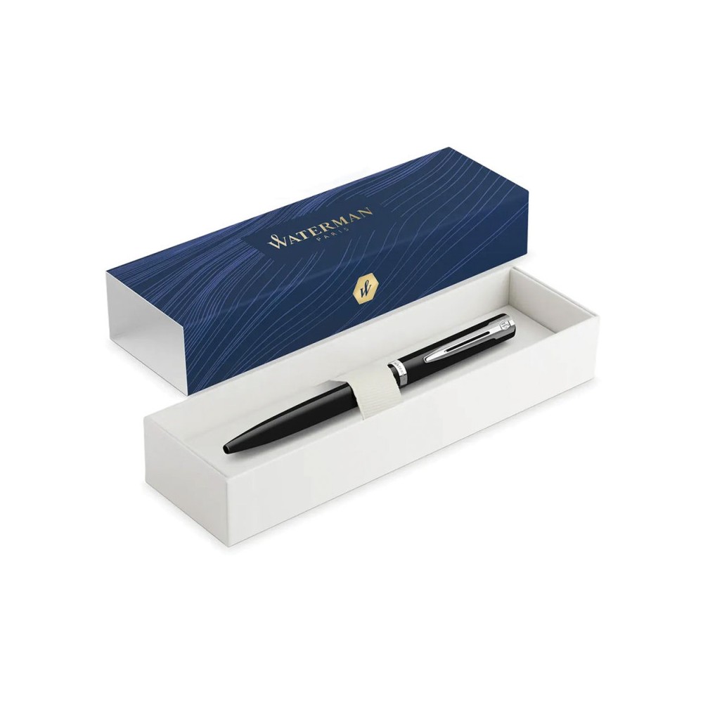Ballpoint pen Impression with box - Waterman - Black Silver Trim