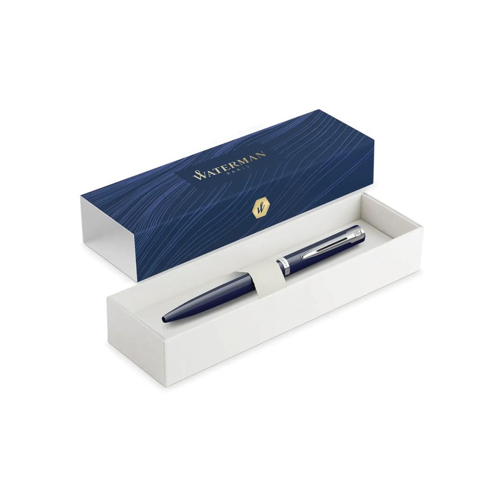 Ballpoint pen Impression with box - Waterman - Blue Silver Trim