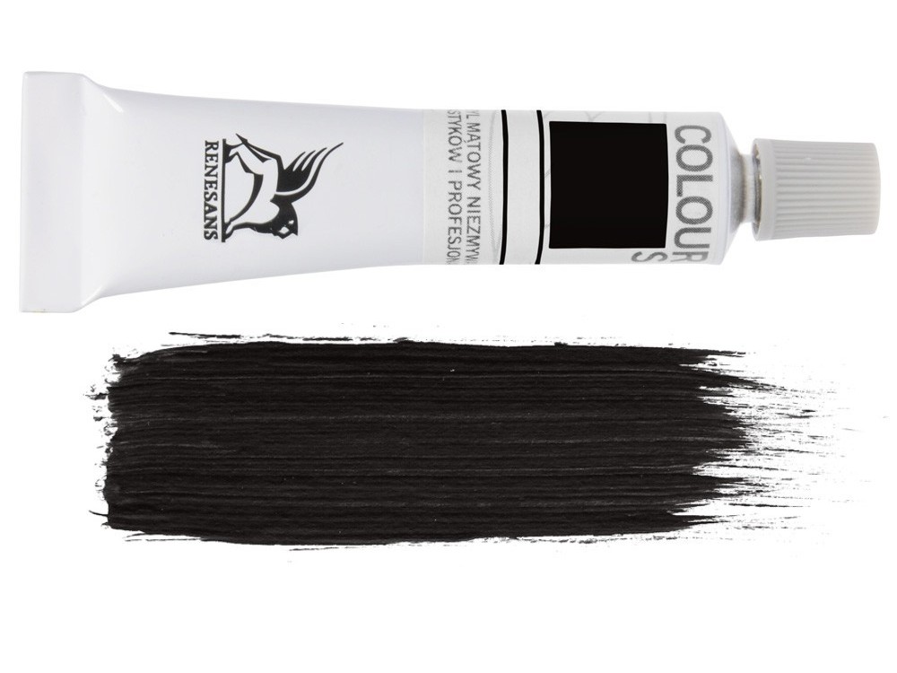 Acrylic paint Colours - Renesans - 30, black, 20 ml
