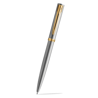 Długopis Impression - Waterman - Steel Gold Trim