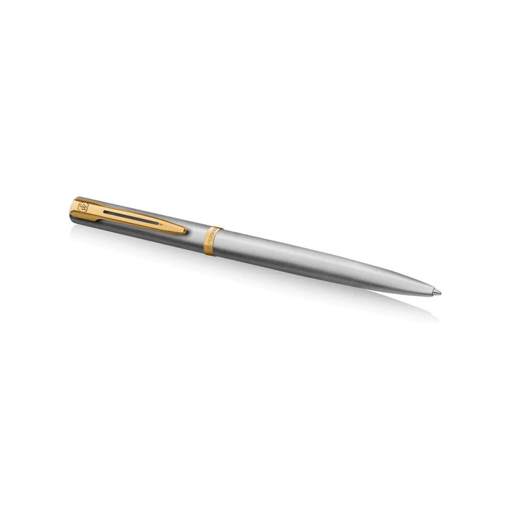 Długopis Impression - Waterman - Steel Gold Trim