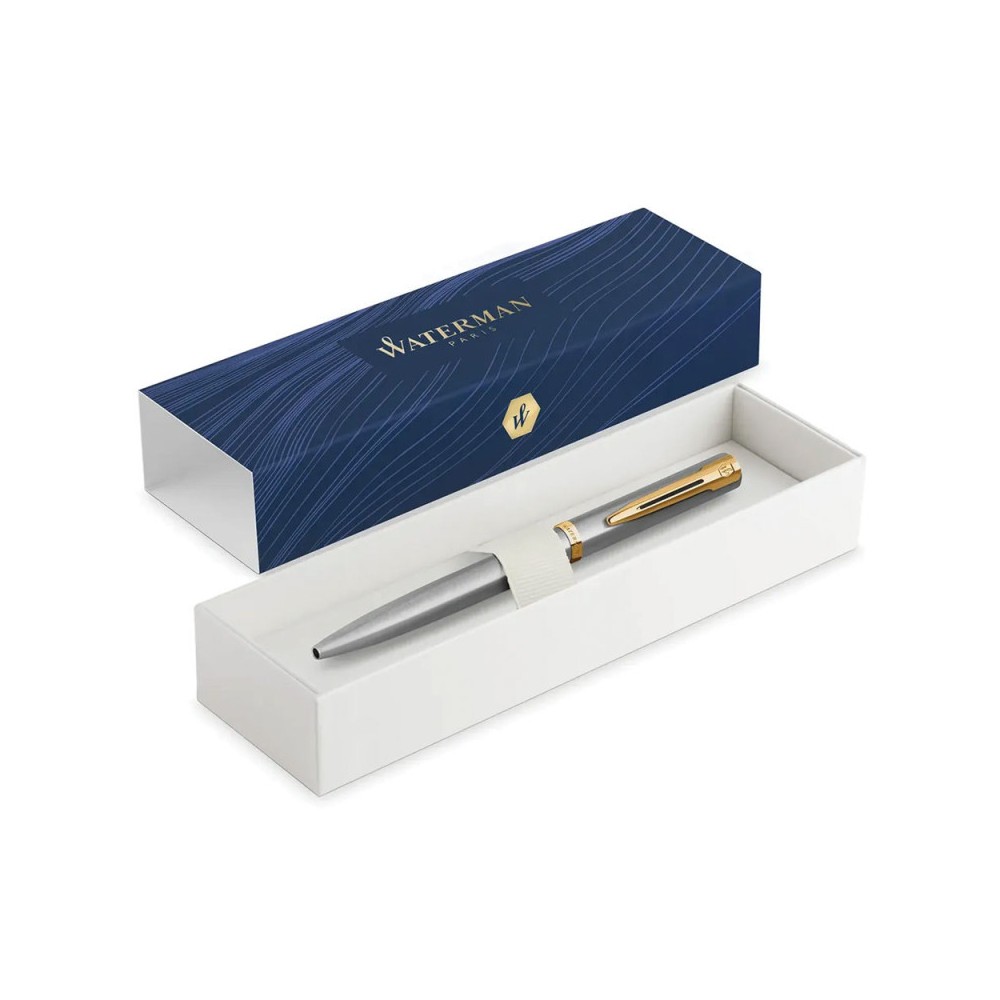 Długopis Impression - Waterman - Steel Gold Trim