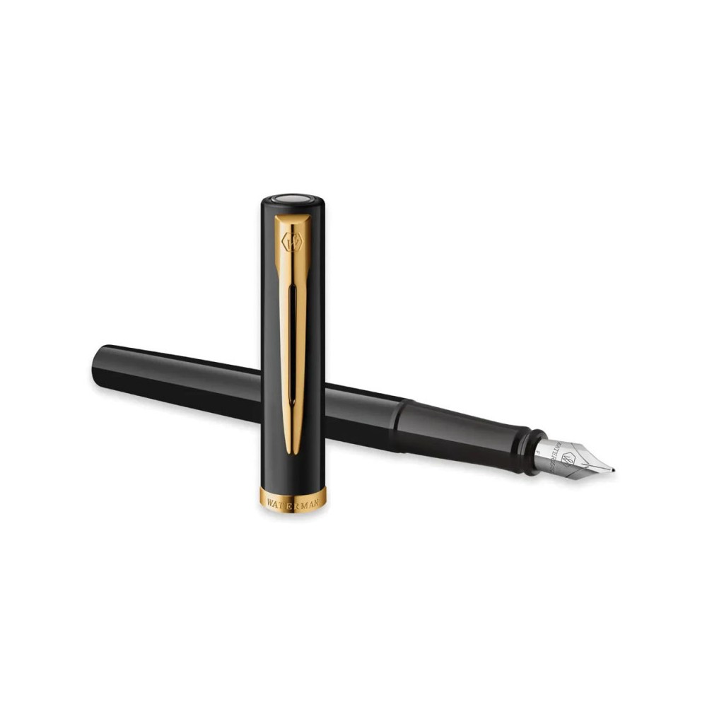 Fountain pen Impression with box - Waterman - Black Gold Trim F
