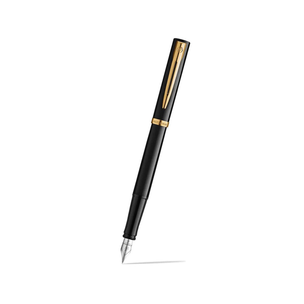 Fountain pen Impression with box - Waterman - Black Gold Trim F