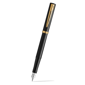 Fountain pen Impression with box - Waterman - Black Gold Trim F
