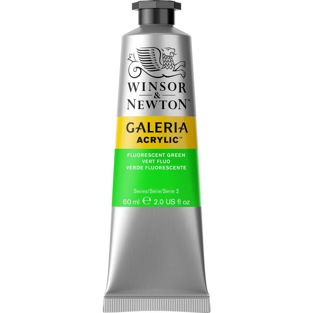 Farba akrylowa Galeria - Winsor & Newton - Fluo Green 60 ml