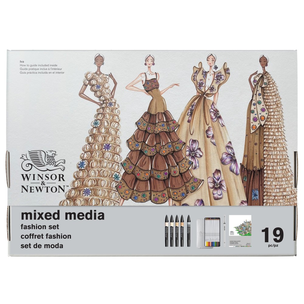 Mixed Media Fashion Set - Winsor & Newton - 19 pcs