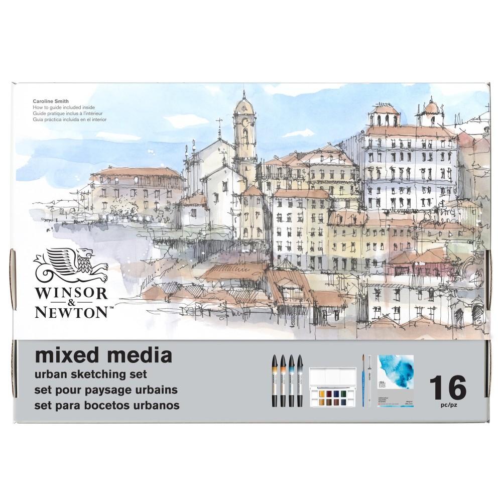 Mixed Media Urban Sketching Set - Winsor & Newton - 16 pcs