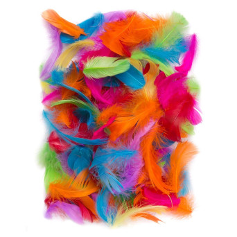 Piórka dekoracyjne, kolorowe - DpCraft - brights, 10 g