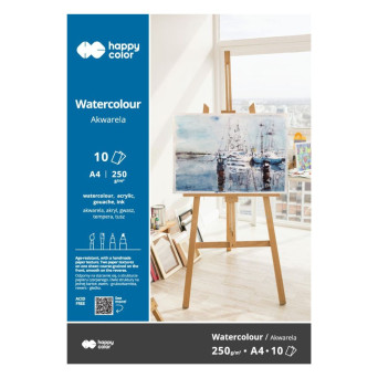 Blok akwarelowy A4 - Happy Color - 250 g, 10 ark.