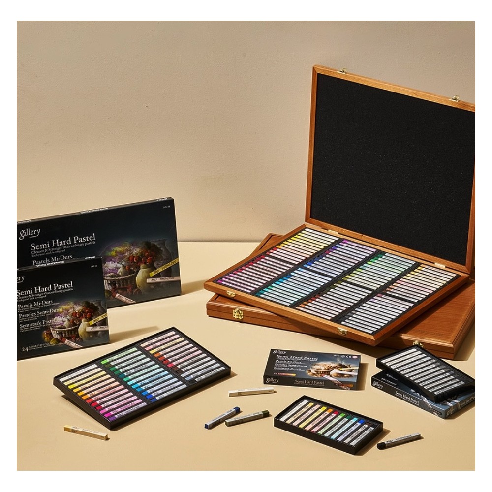 Set of Gallery Semi-Hard Pastels - Mungyo - 12 pcs