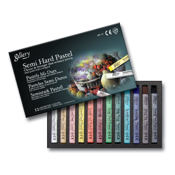 Set of Gallery Semi-Hard Pastels - Mungyo - 12 pcs