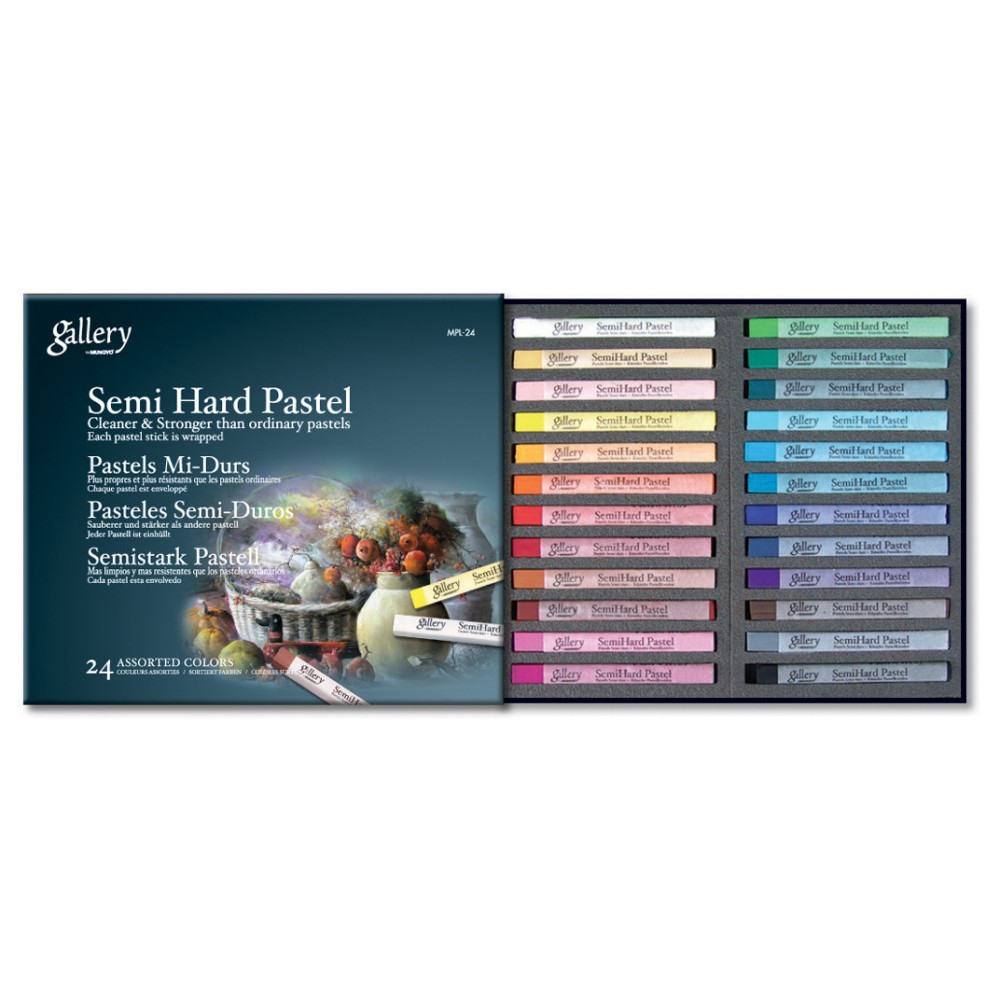 Set of Gallery Semi-Hard Pastels - Mungyo - 24 pcs