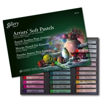 Set of dry Gallery Artists' Soft Pastels - Mungyo - 36 pcs