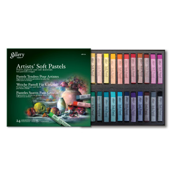 Set of dry Gallery Artists' Soft Pastels - Mungyo - 24 pcs