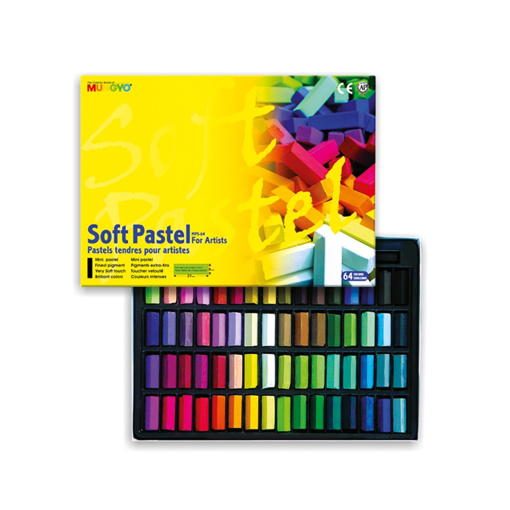 Set of dry mini Soft Pastels - Mungyo - 64 pcs