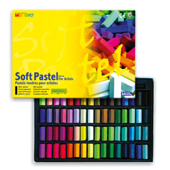 Set of dry mini Soft Pastels - Mungyo - 64 pcs