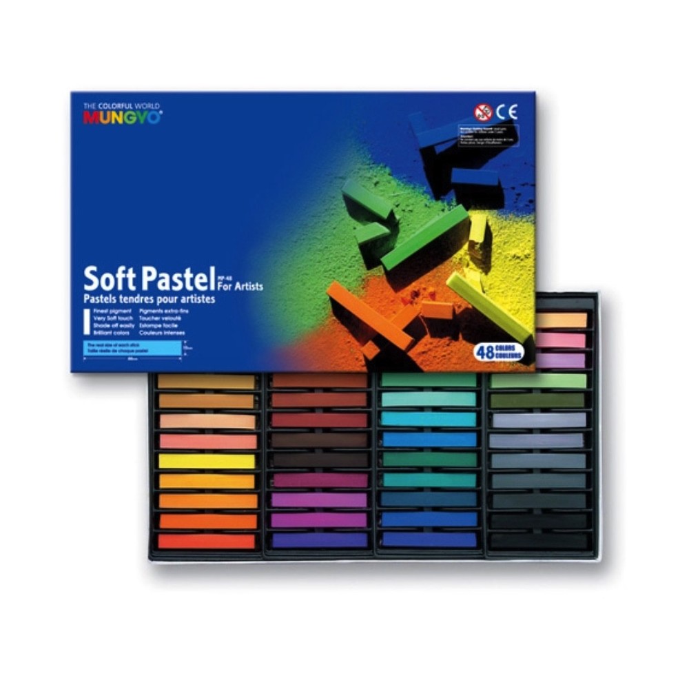 Set of dry Soft Pastels - Mungyo - 48 pcs