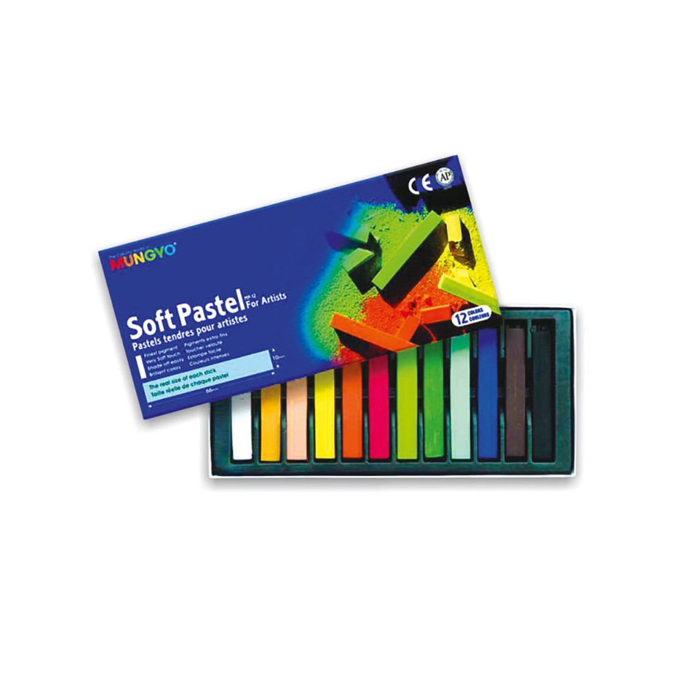 Set of dry Soft Pastels - Mungyo - 12 pcs
