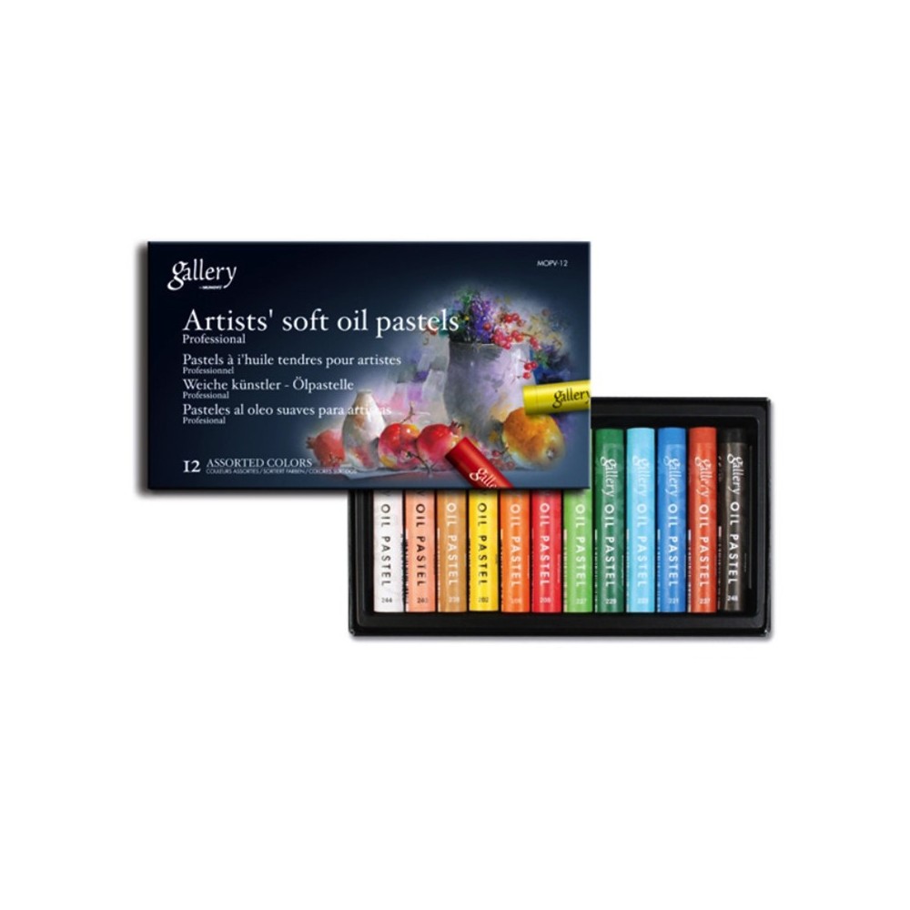 Set of Oil Soft Pastels Artists' Gallery - Mungyo - 12 pcs
