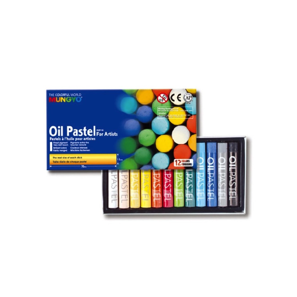 Set of Oil Soft Pastels - Mungyo - 12 pcs