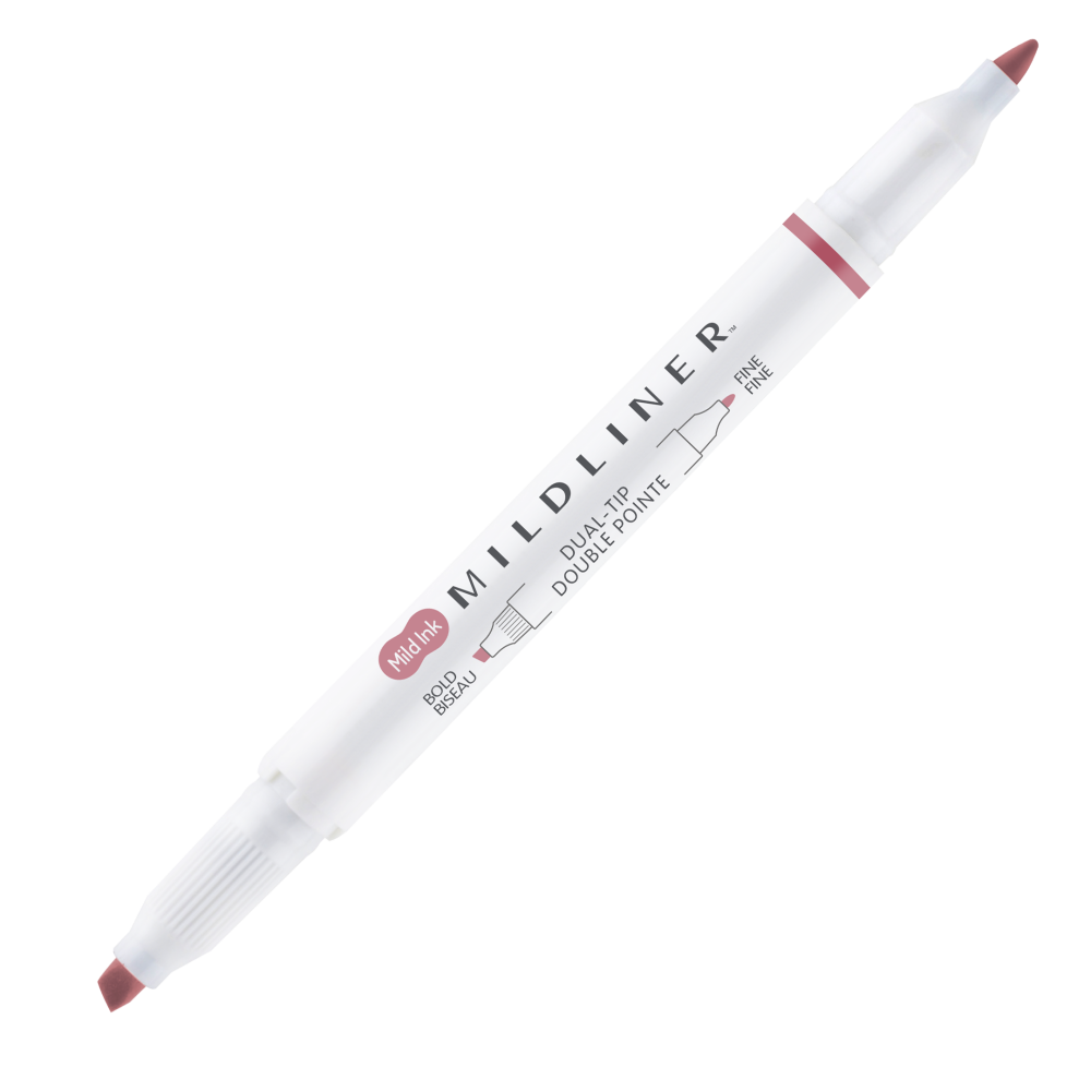 Double ended highlighter Mildliner - Zebra - Smoke Red