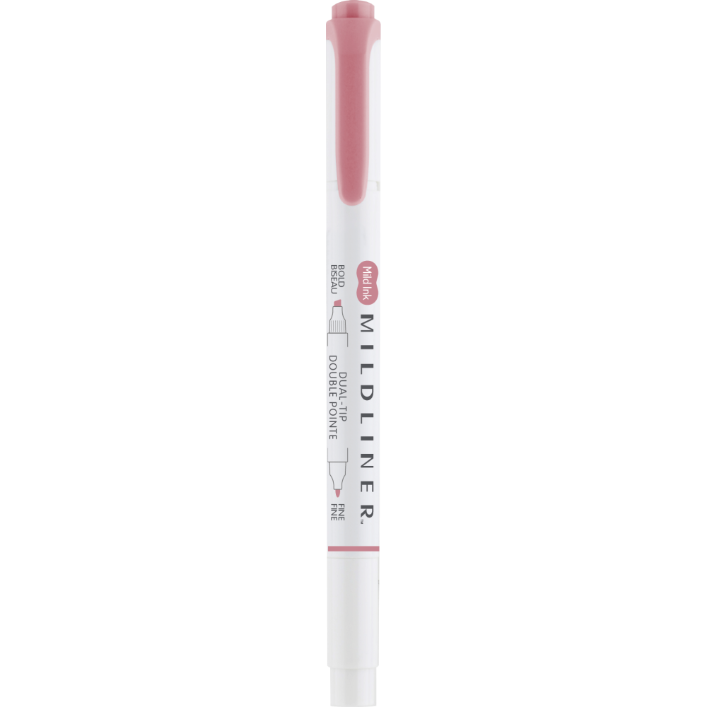 Double ended highlighter Mildliner - Zebra - Smoke Red