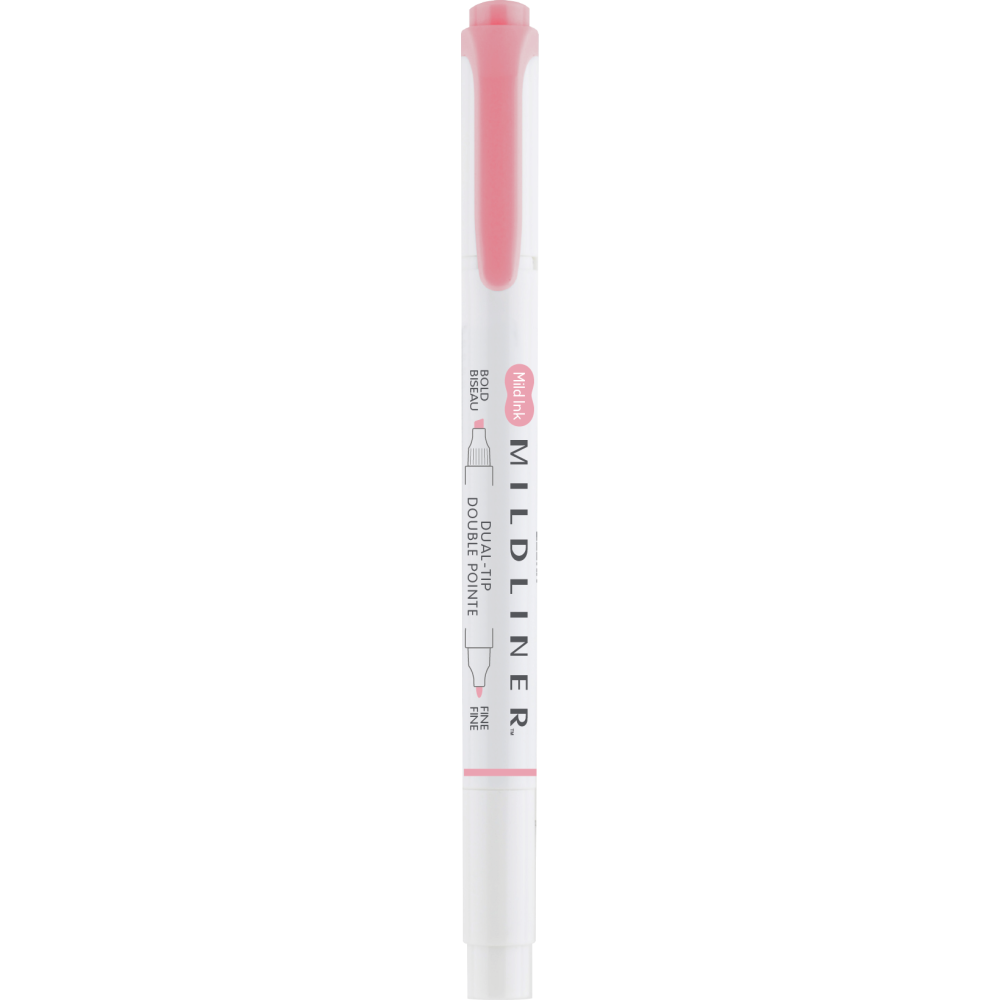 Zakreślacz dwustronny Mildliner - Zebra - Dusty Pink