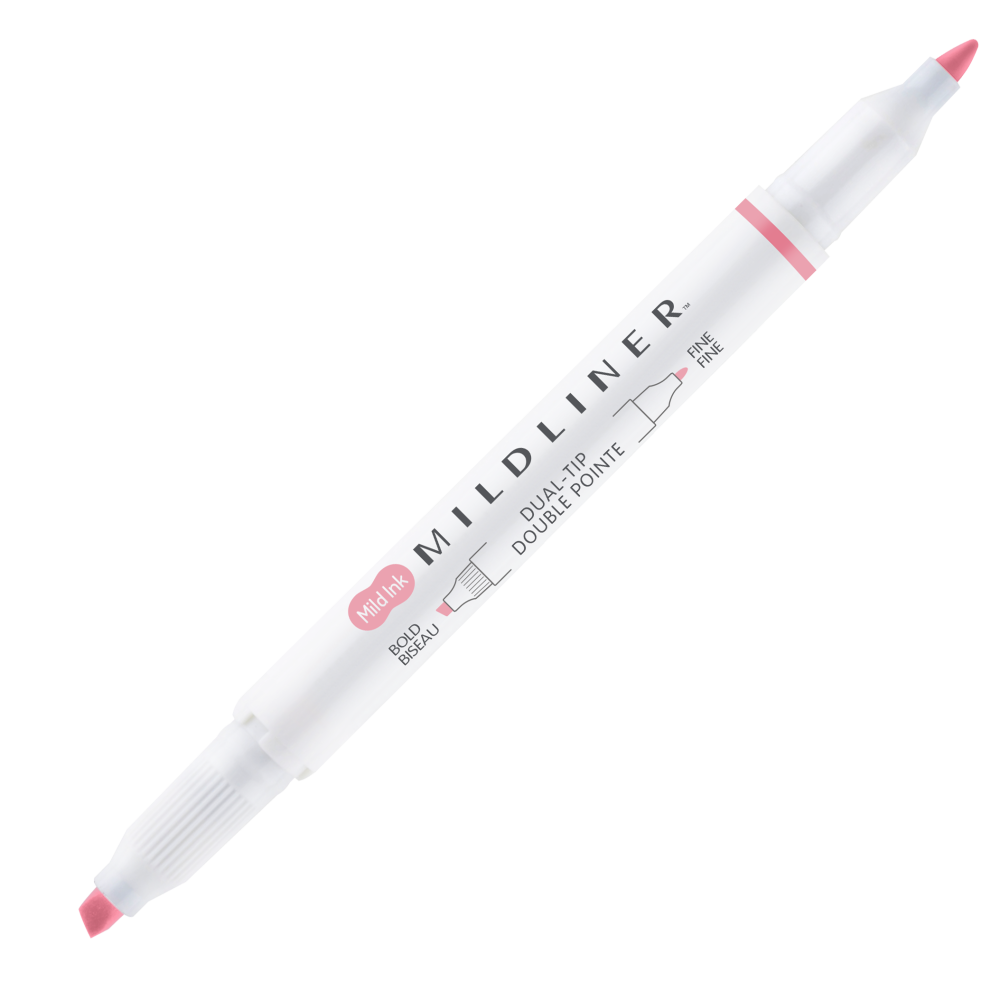 Zakreślacz dwustronny Mildliner - Zebra - Dusty Pink