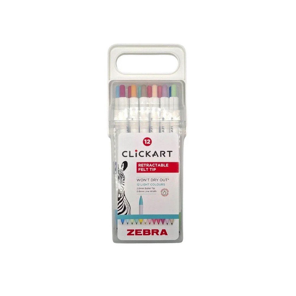 Set of Clickart pen - Zebra - 12 pcs