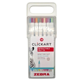 Set of Clickart pen - Zebra - 12 pcs