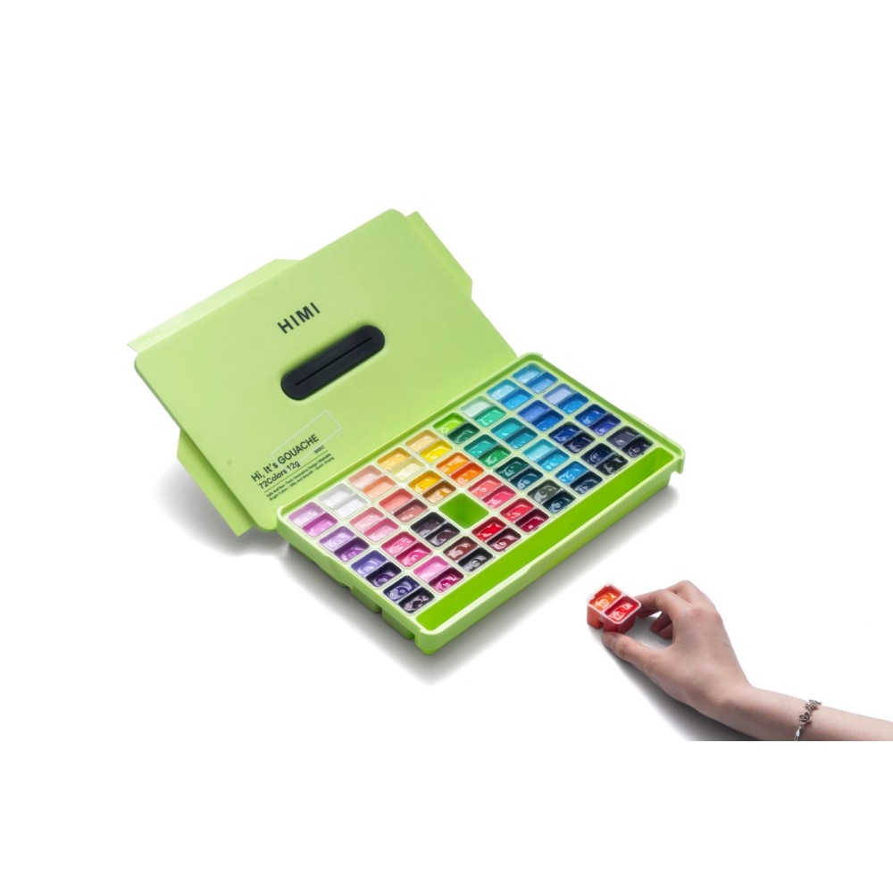 Zestaw gwaszy Twin Cup Apple Green - HIMI - 72 szt.