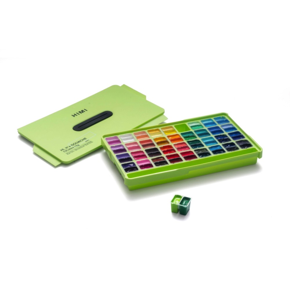 Zestaw gwaszy Twin Cup Apple Green - HIMI - 72 szt.