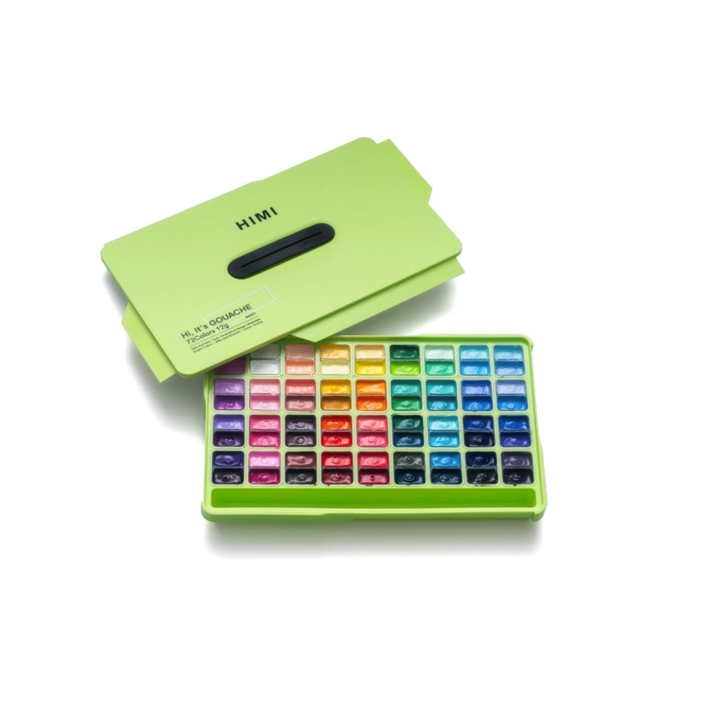 Set of Twin Cup Gouache paints - HIMI - Apple Green 72 pcs x 12 g